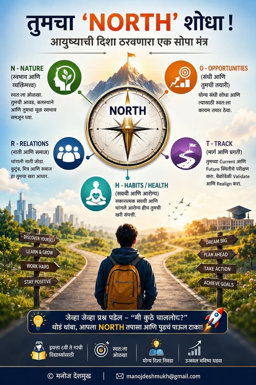 तुमचा 'NORTH' शोधा! आयुष्याची दिशा ठरवणारा एक सोपा मंत्र