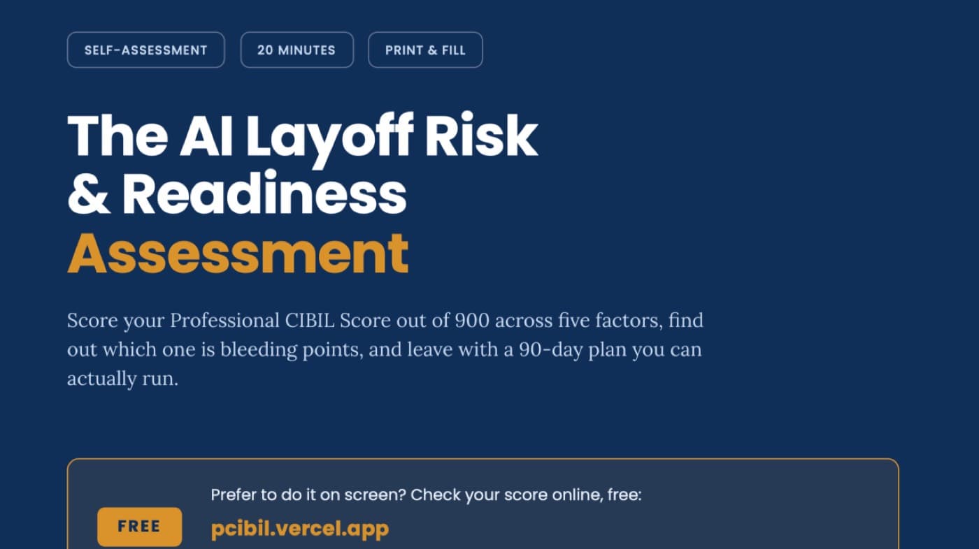 Your Professional CIBIL Score Now Has a Number. And It's Free.